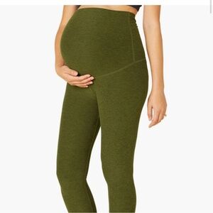 Beyond Yoga Maternity Olive Green High-Waist Leggings